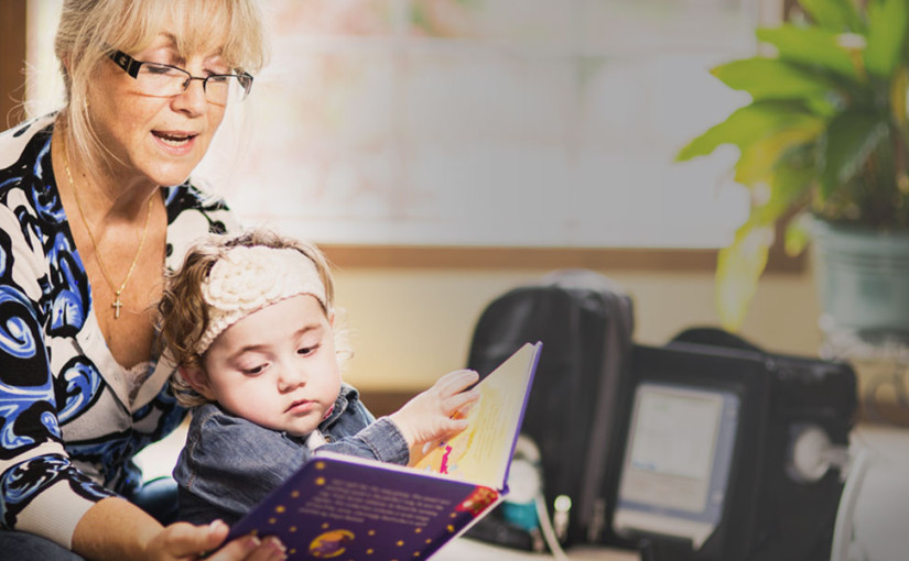 New Care nurse and client reading